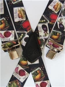MENS BRACES VEGETABLE SEED PACKET DESIGN from M.K.TOOLS