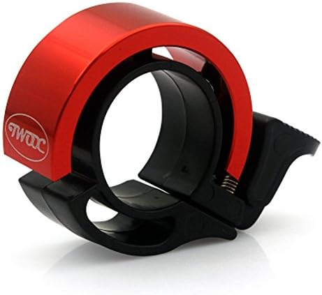 Stylish Bicycle Bell Loud O Design for Handlebar Diameter 22.2 to 24 mm, red