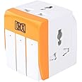 MX -4006 3 PIN 3 Way Universal Multi Plug with Individual Switch (Multicolour)