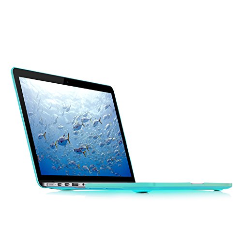 JAMMYLIZARD | Shell Cover für [ MacBook Air 13.3″ A1369 / A1466 ] Zweiteilige Gummierte Hülle, TÜRKIS Matt - 4