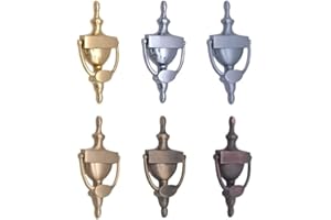 INFINITY DECOR 6" or 8" Victorian Solid Brass Urn Door Knockers - 6 Finishes (Satin Chrome, 6")
