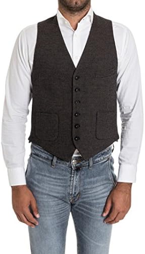 Manuel Ritz Men's W9067m17365538 Blue Wool Vest