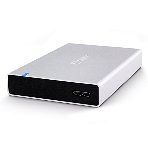 FANTEC ALU15MMU3 Externes Festplattengehäuse (für den Einbau einer 6,35 cm (2,5 Zoll) SATA I/II/III Festplatte oder SSD, unterstützt SATA III 6G Festplatten und USAP, USB 3.0 SUPERSPEED Anschluss, Aluminium Gehäuse) silber