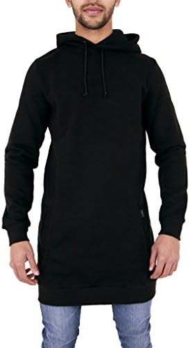 Arrested DevelopmentMens Slim Fit Long Line Plain Hoody Sweatshirt
