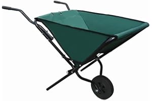 EIFA Faltbare Schubkarre - Faltschubkarre - robuster Stahlrahmen - 112 cm x 72 cm x 73 cm - 600 D Oxford Gewebe - Gartenkarre - Aufhängbar - Schiebkarre, Grün/Schwarz