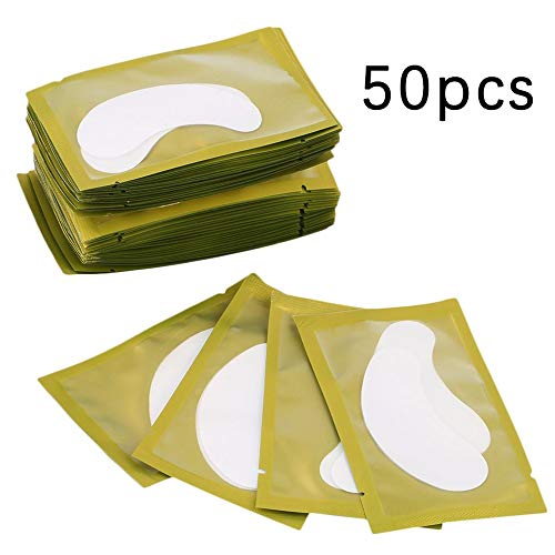 50PCS Paper Patches Eyelash Under Eye Pads Lash Eyelash Paper Tips white
