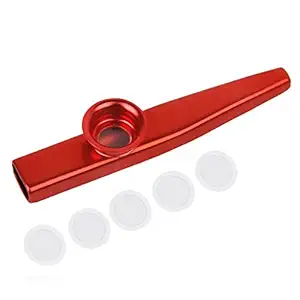 Generic Aluminium Alloy Kazoo with Diaphragm Red-15013498MG