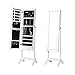 Produktbild WOLTU MB6014ws Schmuckschrank Spiegelschrank mit LED Beleuchtung Standspiegel Ganzkörperspiegel Schmuckkasten Ankleidespiegel 160x48x40cm, weiß