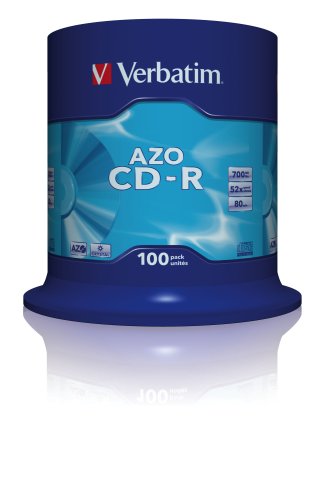 Verbatim AZO Crystal Surface 52X 700MB CD-Rohlinge 100er Spindel - 2