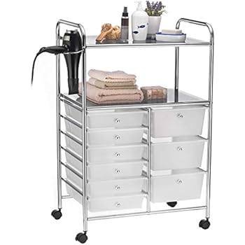 CARO-Möbel Bad Rollwagen SANO Rollcontainer Haushaltswagen Badtrolley