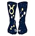 Produktbild longkouishilongsheng Hohe Socken Outdoor Sports Men Women High Socks Stocking Constellation Taurus Zodiac Horoscope Astrology Stars Night Illu Tile Length 19.7"(50cm)