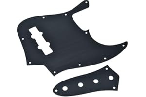 Dopro Alluminio anodizzato 10 fori 4 corde Jazz J Bass battipenna in metallo JB piastra di controllo e viti per americano/messicano FD Jazz Bass nero