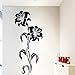 Produktbild yiyiyaya Künstlerische Blume Home Decor Vinyl Wandaufkleber Kinderzimmer Dekor Aufkleber Home Decor schwarz 58cm X 131cm