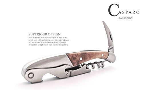 Professioneller Korkenzieher & Flaschenöffner | Sommelier & Laguiole Kellnermesser | Premium Weinöffner | edles Weinzubehör | Casparo Design - 3
