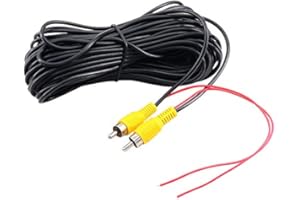 Yeung Qee RCA Video Cable Reverse Rear View Parking Camera Video Cable Detection Wire for Backup Camera,Reverse Camera and Monitor System (6m)