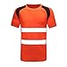 Produktbild AYKRM Warnschutz T-Shirt Warnschutzshirt Warnshirt … (Orange, L)