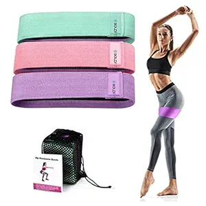 Boldfit Fabric Resistance Band - Loop Hip Band for Women & Men for Hip, Legs, Stretching, Toning Workout