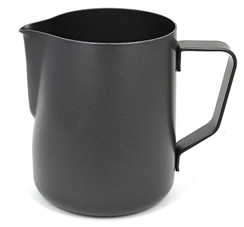 Rhinowares Teflon Milchknnchen Barista Milk Pitcher, Mattschwarz, 12oz/360ml