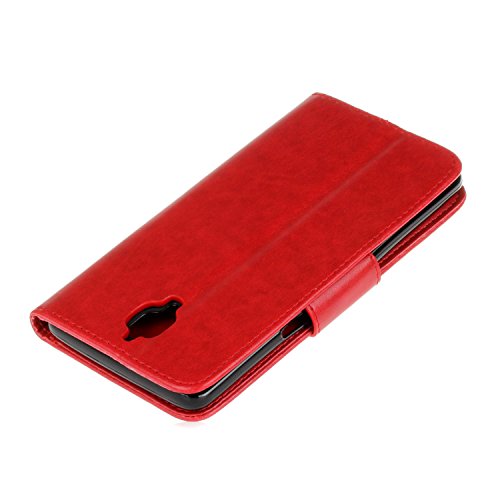 OnePlus 3 / OnePlus 3T Hülle,Cozy Hut ® Schmetterling Series Book Type Slim Fit Soft Silikon Magnetverschluss Schutzhülle PU Leder Hülle Flip Wallet Case Kunst leder Tasche Cover mit Standfunktion und Kartenfächer für OnePlus 3 / OnePlus 3T – Rote - 6