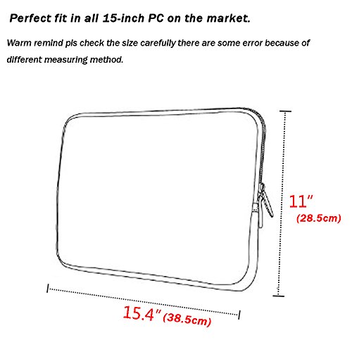DCCN Laptoph  lle Neopren Notebook Sleeve mit Griff f  r 15 Zoll 15 6 Zoll Laptop Notebook Netbook MacBook Ultrabook