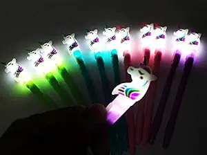 GoMerryKids Unicorn 12 Piece Beautiful Gel Pen Set with Light for Kids