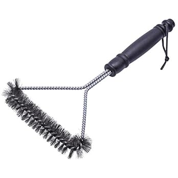 Culinario Bbq Dreiseitige Edelstahl Grillbrste Reinigungsbrste 28 X 16 Cm Mit Schwarzem Kunststoffgriff