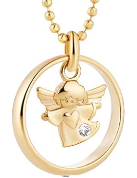 fish Mädchen Jungs Hals-Silberkette Silber 925 vergoldet Schutzengel-Anhänger Taufring Taufgeschenk Geschenkverpackung...
