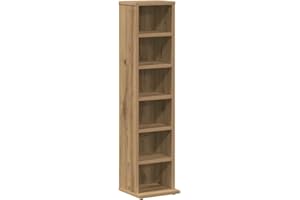 vidaXL Mobile Porta CD Artigianale 21x20x88 cm Legno Multistrato