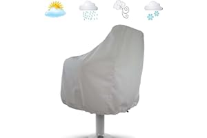 APRILSUNNYZONE 2 Pack Boat Seat Covers with Waterproof 210D and 420D Oxford Fabric and UV Protection Designed for Outdoor Use and For Durable Performance (Silver 210D)