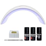 Kit manucure peel off semi-permanent • Lampe LED/UV digitale Icone • 2 vernis Peel Off : Aloha & Corail • 1 Top coat • Se retire en UNE étape ! Méanail Paris • Vegan & Cruelty Free
