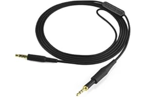 GEEKRIA Audio Cable with Mic Compatible with AKG K451, K452, Q460, K480, K430, K450 Cable, 2.5mm Aux Replacement Stereo Cord with Inline Microphone and Volume Control (4 ft / 1.2 m)