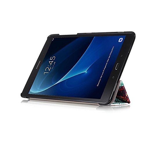 Galaxy Tab A6 SM-T580 Hülle, Felfy Synthetik-Leder und TPU Backcover Etui Flip Tasche für Samsung Galaxy Tab A (2016) SM-T580N/T585N 25,54 cm (10,1 Zoll) Tablette mit Holder Stand (#2 Bunte Baum) - 4