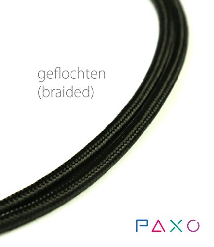 2 x 3m Nylon USB Verlängerung A-A schwarz, / USB Verlängerungskabel, Goldstecker, geflochtenes Kabel (braided), mit Kabelklett - 4