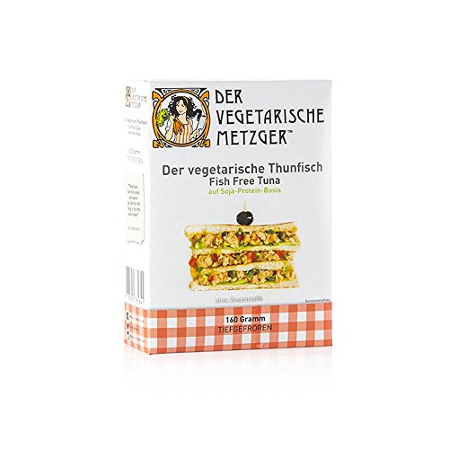 Preisvergleich Produktbild Fischfreier Thunfisch, vegetarisch, Sojabasis, Der Vegetarische Metzger, TK, 160g