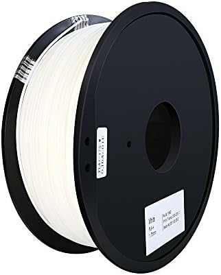 3D Filament PLA 1KG Spool 1.75mm, Filament for 3D Printing, PLA 3D Printer Filament, Dimensional Accuracy +/- 0.05 mm (White)