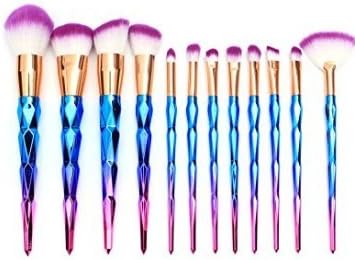 12Pcs Make up Brushes Set Colorful unicorn Foundation Eyebrow Eyeliner Eyeshadow Brush Cosmetic Conceler Brushes Kit Tool