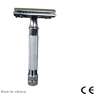 33C Fine & shine Classic Safety Razor & leather safety pouch - No Blades Included with box - Image 3