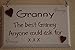 Produktbild Schild, Aufschrift "Granny" ("Die beste eine Großmutter, wer könnte sich fragen für XXX