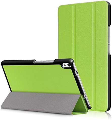 Smart Tri-fold Stand Leather Tablet Casing for Lenovo Tab 4 8 Plus (TB-8704F/N) - Green