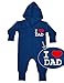 I LOVE DAD Baby All-In-ONE Sweatsuit navy -  Blue - 3 Years