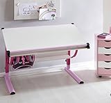 ABMESSUNGEN ✔ Gesamtbreite inkl. Schultaschenhalter: 130 cm // Tischplatte(BxT): 118 x 60 cm // Tischhöhe: 62 - 94 cm // Ablagefach(BxT): 96 x 14 cm