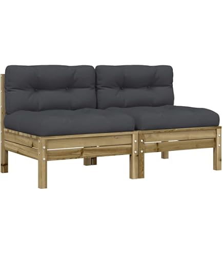 Canapé Jardin 2 Places Polyrattan - Housse Coussins Beige - Meuble Terrasse Balcon