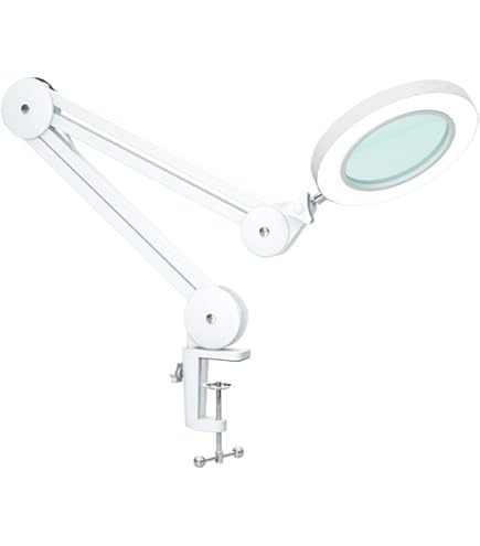 Lampe Loupe Cosmétique 5x - LED Lumière Froide - Soins Peau, Ongles, Tatouage - Professionnelle