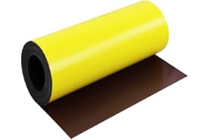 FIRST4MAGNETS MagFlex® Flexible Matt Yellow Magnetic Sheet for Creating Magnetic Pictures, Artwork, Signs or Displays - 300mm Wide - 1m Length