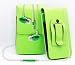 Produktbild Grün / Green HTC Desire 320 Gürteltasche Handy Holster mit magnetischem Verschluss aus PU-Leder Schützhülle Cover mit sicherem Gürtelclip und 3,5mm Stereo-In-Ohr-Kopfhörern von Gadget Giant®