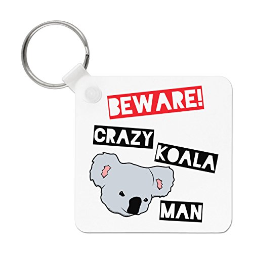 Beware Crazy Koala Man Keyring Key Chain