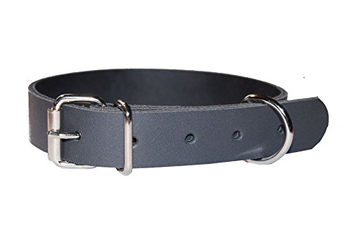 Leder Befestigungsriemen mit D-Ring und Schnalle, Fixierriemen, Lederriemen, Farbe:dunkelgrau, Größe:1.5cm breit x 20cm lang