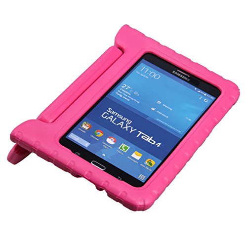NEWSTYLE Samsung Galaxy Tab 4 7.0 Kinder Hülle Case mit umwandelbarer Handgriff Superleichte Stoßfeste Schutzhülle Tasche Cover für Samsung Tab 4 SM-T230/T231/T235 (7 Zoll) – Pink - 6