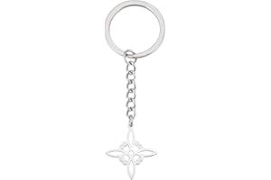 UNIFT Llavero de nudo de bruja para mujeres y hombres, dijes de acero inoxidable, llavero de nudo celta, símbolo de brujería, joyería de amuleto