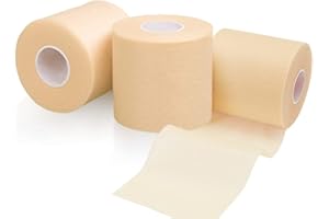 DUPELEC 3 Rollos Tape Vendaje Deportivo, 27m x 7 cm Vendaje de Esponja Deportiva, Suave/Transpirable/Elástico, para Primeros Auxilios, Lesiones Deportivas, Muñeca, Tobillo